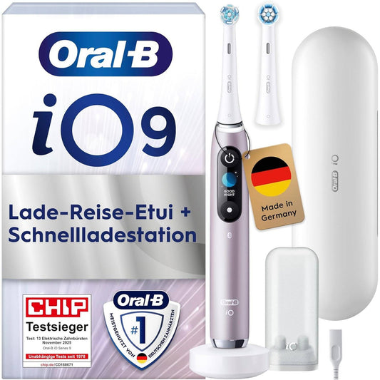 302685 - ORAL-B Furçë dhëmbësh elektrike iO 9, rozë, 7 mënyra larjeje, 16 zona pastrimi, ekran interaktiv, e, kuti udhëtimi
