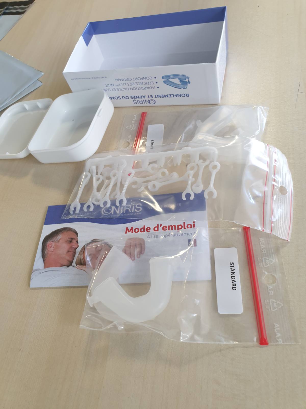 302826 - ONIRIS Ortozë kundër gërhitjes, e validuar klinikisht për apnenë e gjumit, prodhuar në Francë, shine dentare, ortozë për avancimin e mandibulës