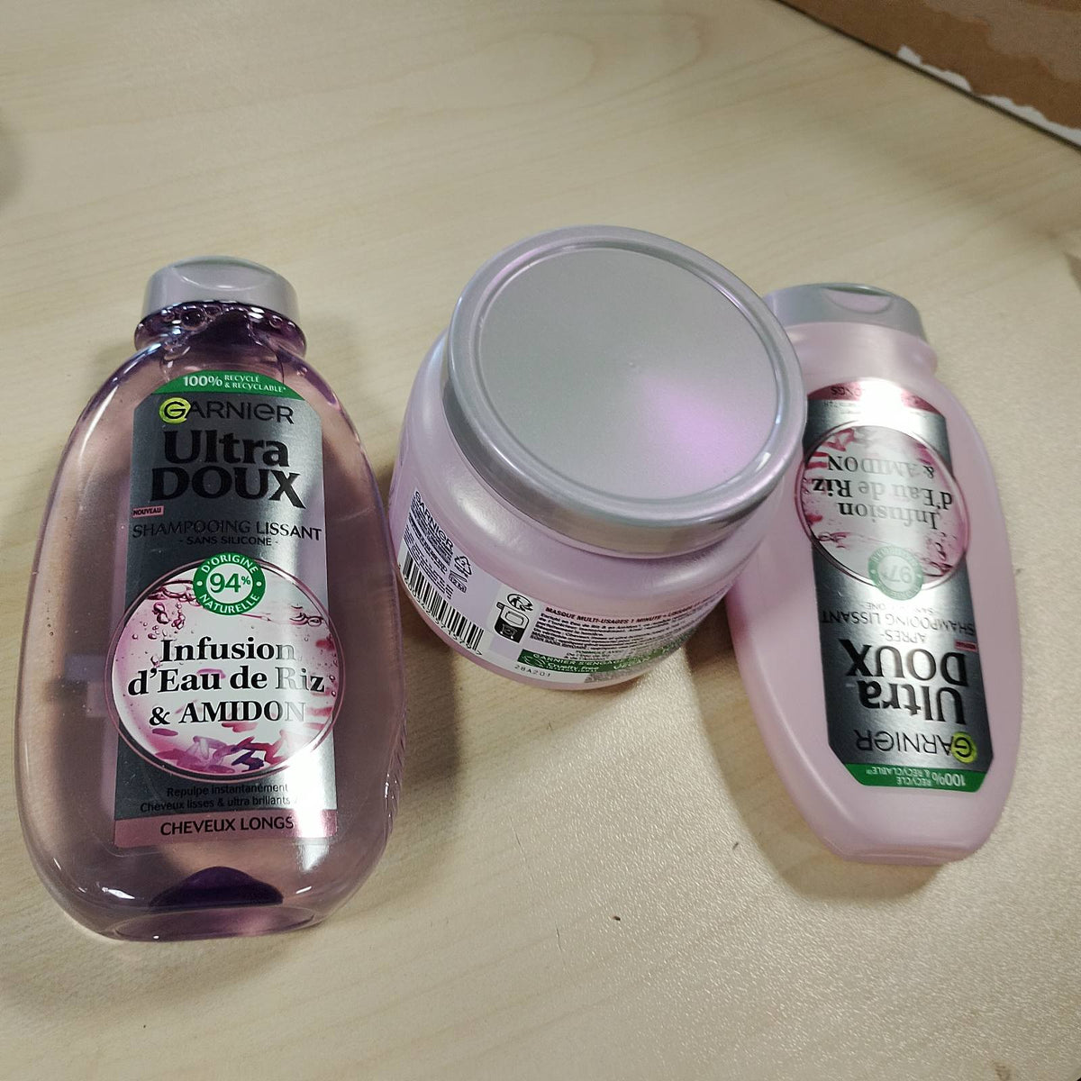 303545 - GARNIER Ultra Doux Smoothing Ritual me ujë orizi për flokë të gjatë