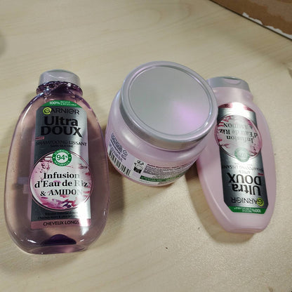 303545 - GARNIER Ultra Doux Smoothing Ritual me ujë orizi për flokë të gjatë