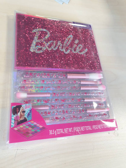 303925 - TOWNLEY GIRL Paletë hijesh sysh Barbie me 35 pjesë, me shkëlqim dhe të errët, 8 furça aplikuesi