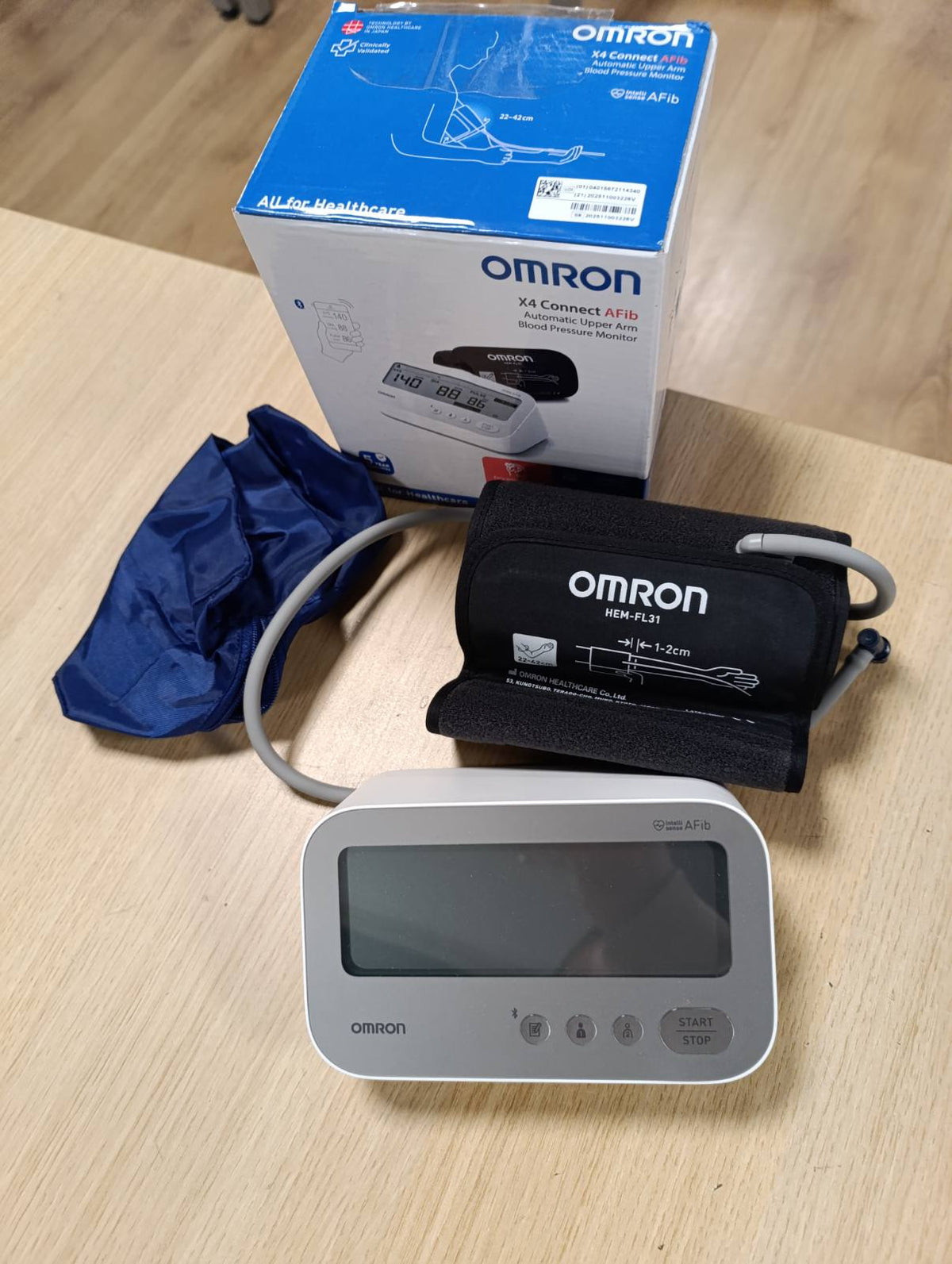 305744 - OMRON Monitorues i tensionit të gjakut X4 Connect AFib, aplikacion dhe Bluetooth, për krahun e sipërm