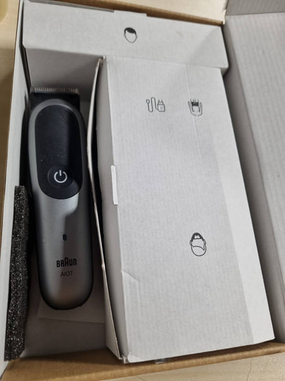 305750 - BRAUN Makinë prerëse elektrike për flokë Seria 7 AIO7545, 12-në-1, për meshkuj, Gri