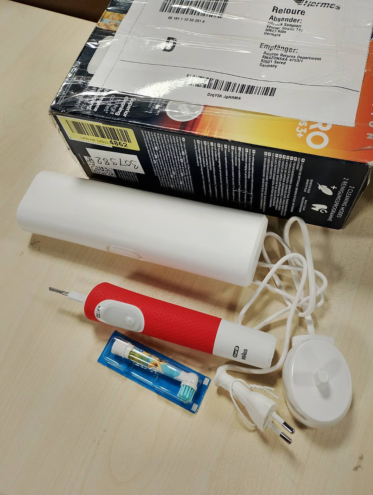307382 - ORAL-B Furçë dhëmbësh elektrike Pro Kids 3+ The Lion King, e bardhë/e kuqe