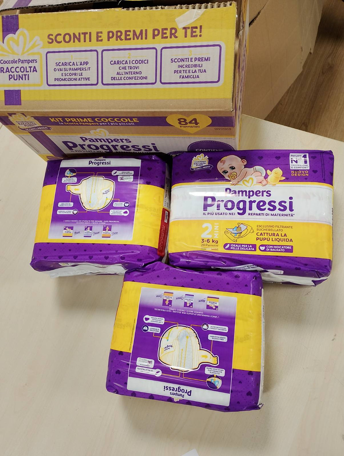 307462 - PAMPERS Pampers Progressi Madhësia 1 dhe 2, 84 Pelena për të Porsalindurit