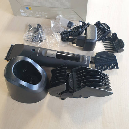 307689 - CECOTEC Makinë prerëse flokësh Bamba PrecisionCare për flokë të lagur dhe të thatë, tehe çeliku inox me veshje titaniumi, bateri litiumi, deri në 120 minuta kohë funksionimi, gjatësi 0.5-30 mm, 8 krehëra