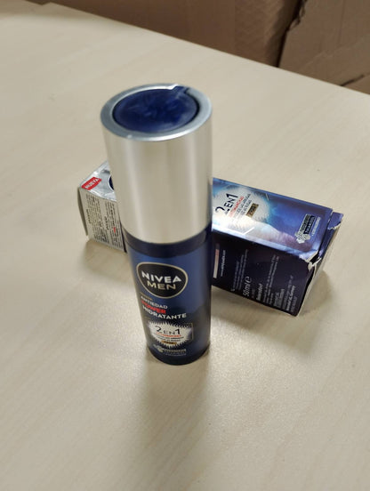 307817 - NIVEA MEN Krem Kundër Rrudhave dhe Puçrave 2 në 1 Luminous630 SPF30, 50 ml, me Acid Hialuronik dhe Tiamidol