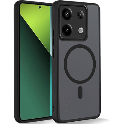 308389 - Coiwxmoi – Mbështjellëse magnetike për Xiaomi Redmi Note 13 Pro 5G / Poco X6 5G, e përputhshme me MagSafe, me pjesën e pasme mat gjysmëtransparente, dizajn të hollë, skaje mbrojtëse TPU dhe pjesë të pasme të fortë PC, rezistente ndaj goditjeve, n