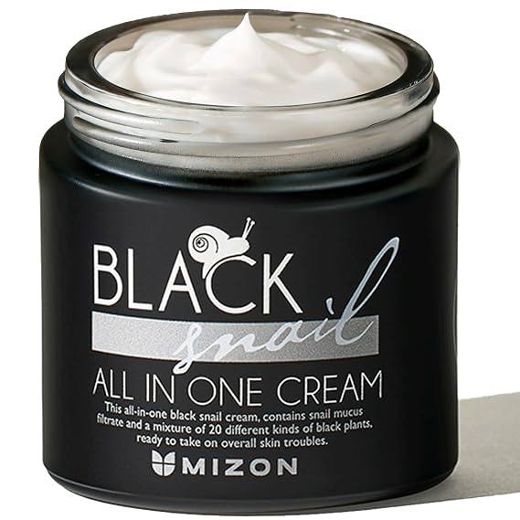 308397 - MIZON Black Snail All in One Cream – Krem shumëfunksional për fytyrën me ekstrakt të kërmillit të zi, 75 ml (2.54 fl oz).