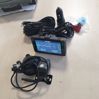 308771 - WOLFANG 2.5K Kamera e makinës, 1440P+1080P, Kamera e përparme IPS 3" me kënd të gjerë 170°, Sensor G, WDR, Modalitet parkimi 24 orë