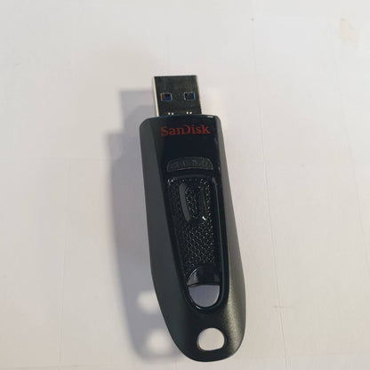 309154 - SANDISK 64GB Ultra USB 3.0 Njësi flash, Lexim deri në 130 MB/s, e zezë, (Pako me 1 copë)