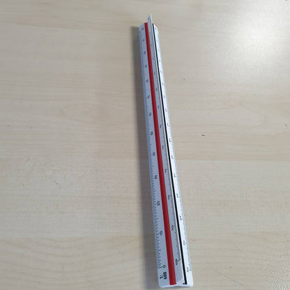 309261 - KOLEGI ARISTO Shkalla Trekëndore AR23704EB, Reduktimi 1:100:200:250:300:400:500, Plastike, 30 cm e gjatë