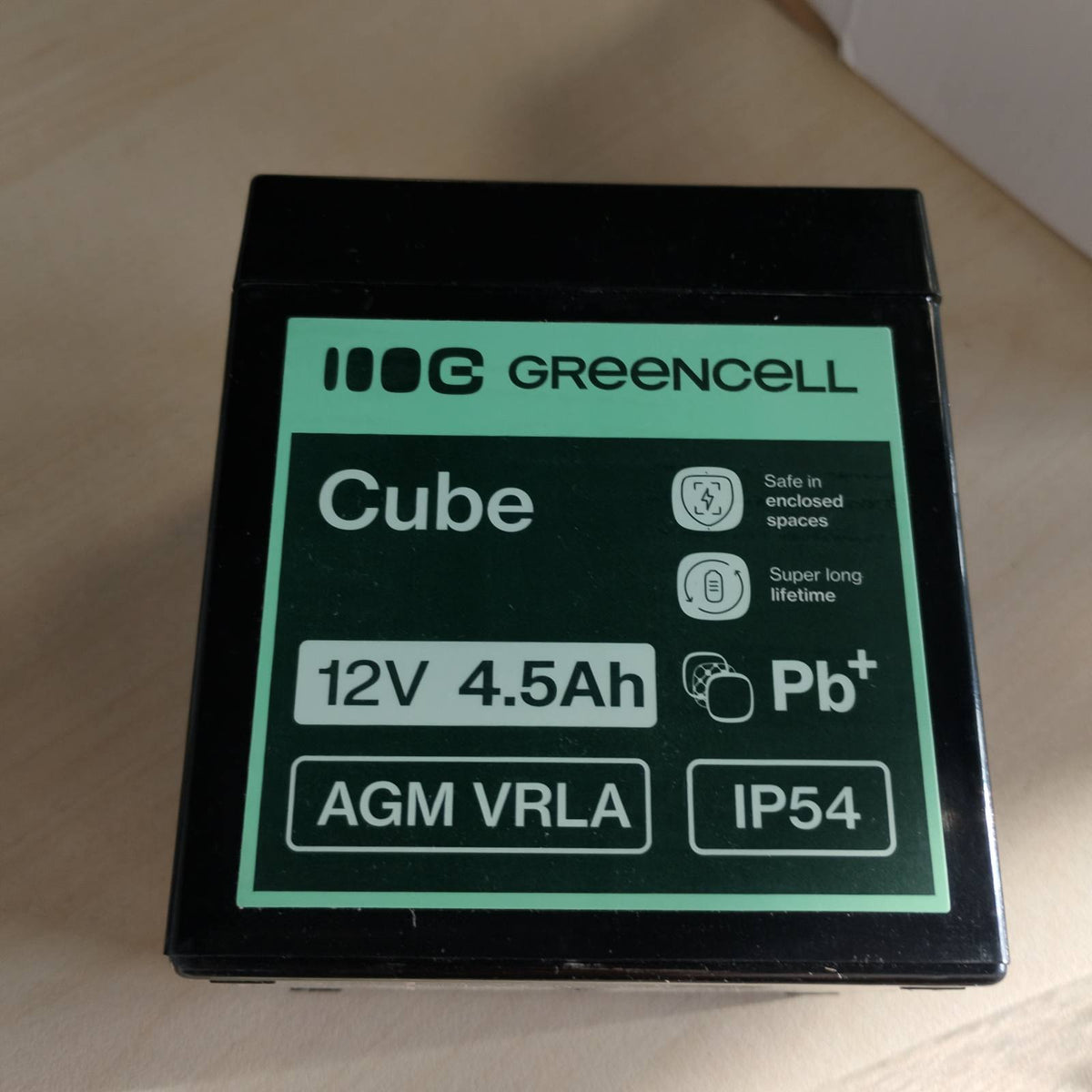 310015 - GREENCELL Bateri plumbi-acidi AGM 12V 4.5Ah e rikarikueshme, Bateri VRLA e mbyllur pa mirëmbajtje, për Lodra për fëmijë, Instalime alarmi UPS/USV
