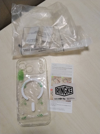 310174 - RINGKE Mbështjellëse magnetike Fusion për iPhone 17 Pro Max, [E pajtueshme me MagSafe], e verdhë minimale, transparente, me mbulesë të butë - Transparente mat