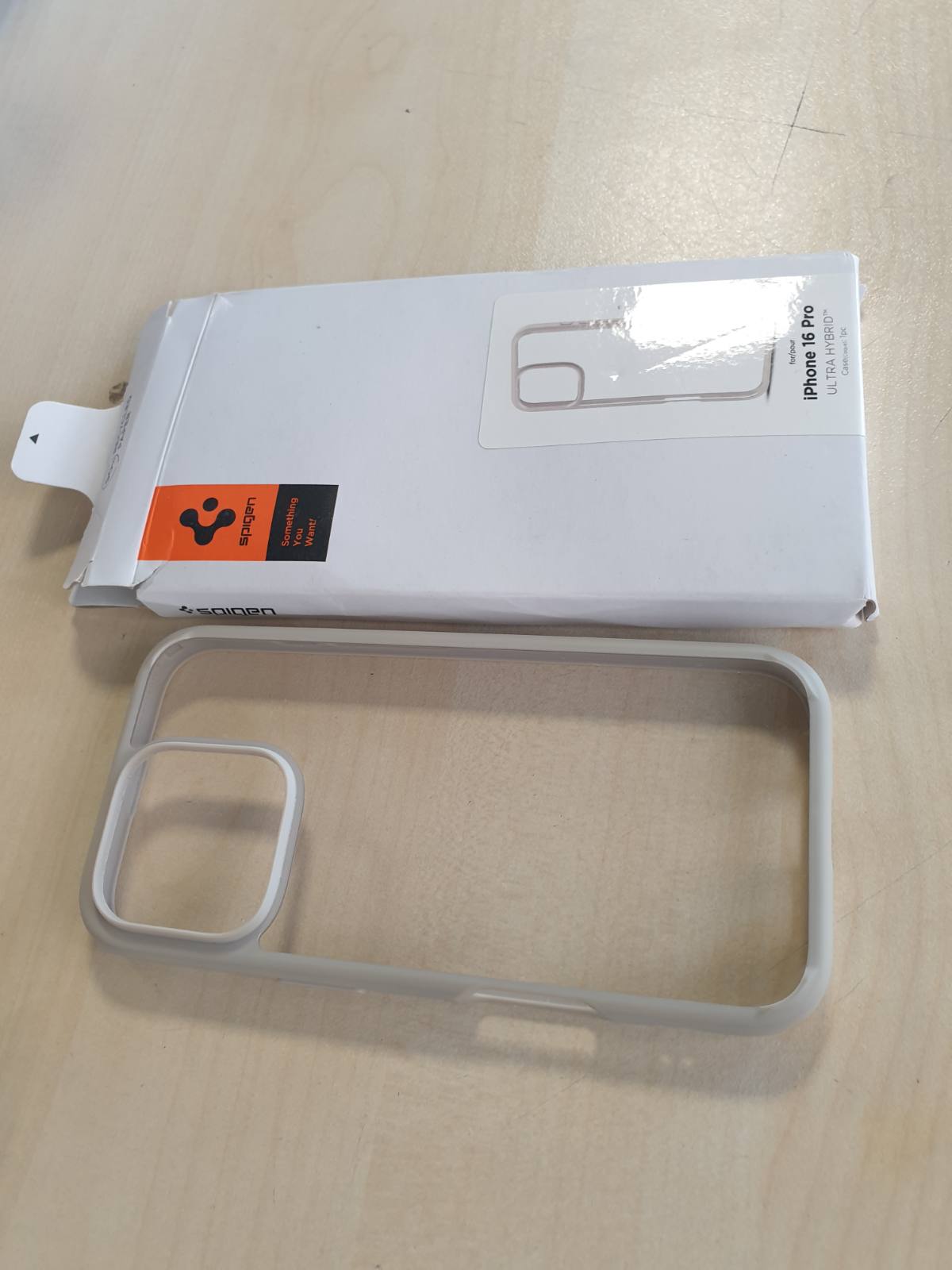 310299 - SPIGEN Mbështjellëse për iPhone 16 Pro, Ultra Hibride, 6.3 Inç - Titanium Natyral