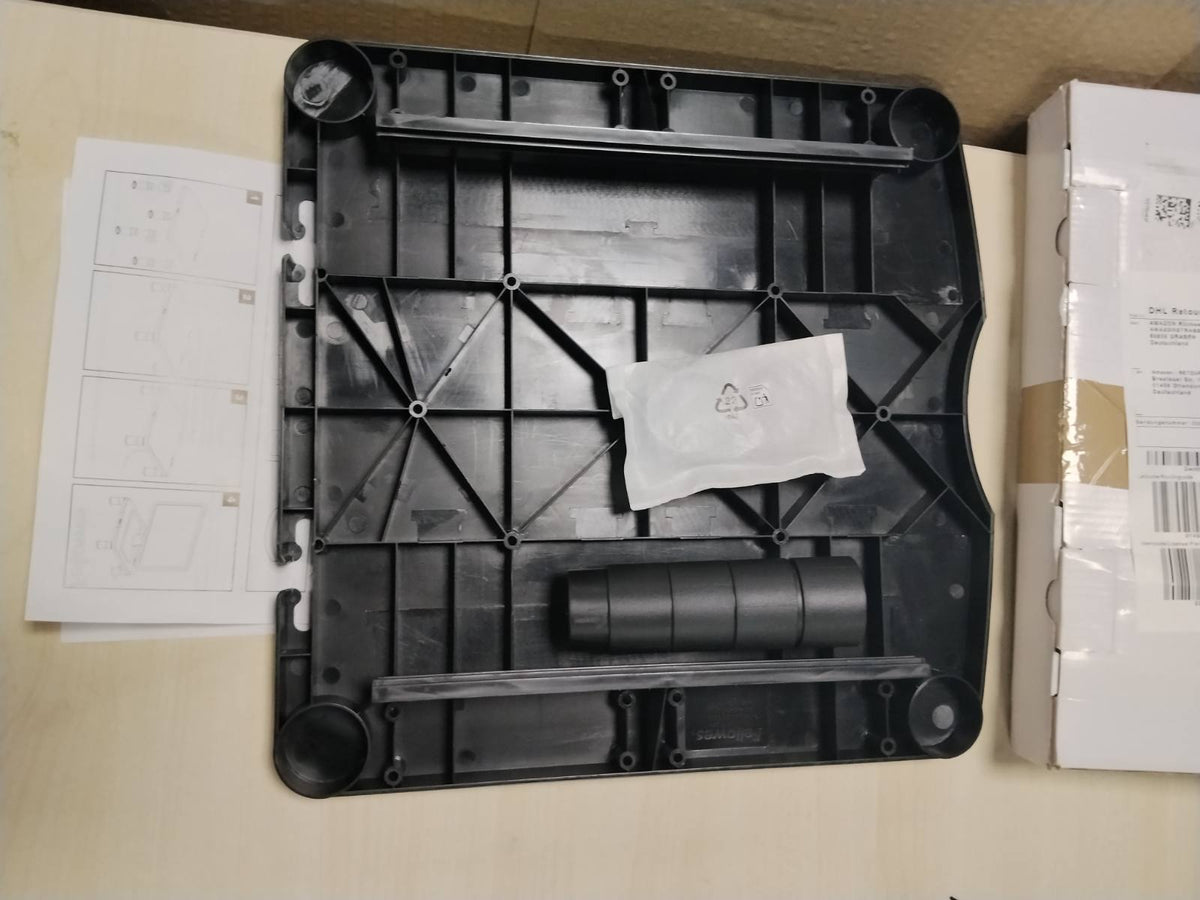 310326 - FELLOWES Mbështetëse Monitori Everyday me 3 Rregullime Lartësie – Ngritëse Monitori Ergonomike me Menaxhim Kabllosh – Ngarkesë Maks. 27 kg – E zezë