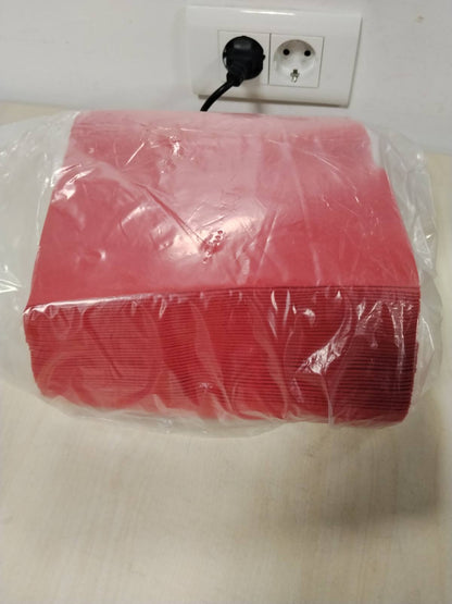 310327 - PAW - 50 Peceta Monokrome Airlaid me Efekt Pëlhure (40x40 cm) | Cilësi e Lartë dhe Thithëse | Dekorim Tavoline - Prekje e Butë e Kuqe