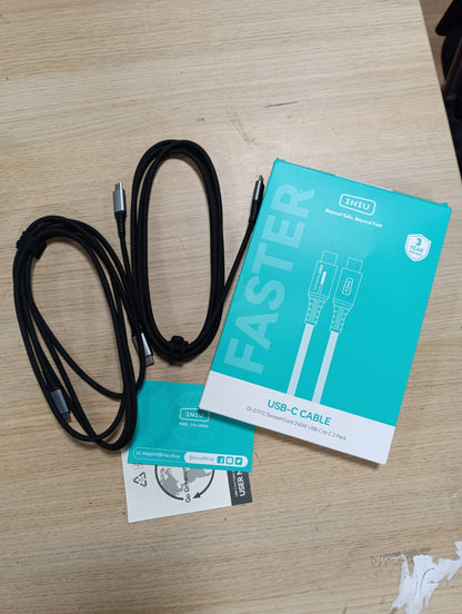 310443 - INIU Kabllo USB C 240W, Pako 2 copë 2m, Kabllo karikimi të shpejtë PD