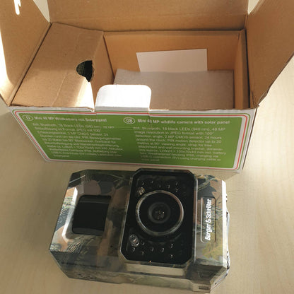 312640 - BERGER + SCHRÖTER Kamera Mini 48 MP për jetën e egër me panel diellor, Wi-Fi dhe Bluetooth, 18 LED të zeza (940 nm), Regjistrim fotosh dhe videosh në 1080p