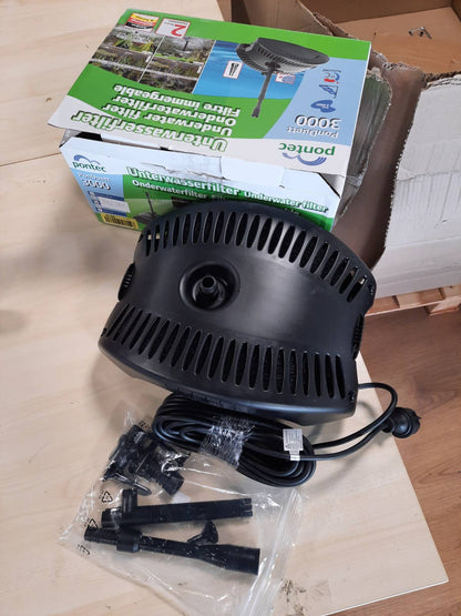 312700 - PONTEC Pontec PonDuett 3000, Filtër nënujor 2-në-1 me pompë uji, Kapacitet 3,000 l, 4 gryka shatërvani