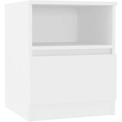 244614 - vidaXL Dollap Shtrati, Komodinë, Dru i Inxhinierizuar i Bardhë 40 x 40 x 50