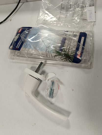314468 - ABUS FG50 Dorezë dritareje - kyçje dritareje me buton shtytës, e bardhë