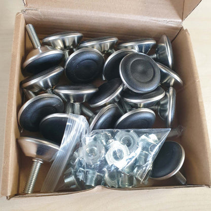 314902 - PANEXF Vida të Rregullueshme, 20 copë, Këmbë Nivelimi me Dado Futëse, Këmbë të Rregullueshme Mobiljesh, M8 x 40 mm