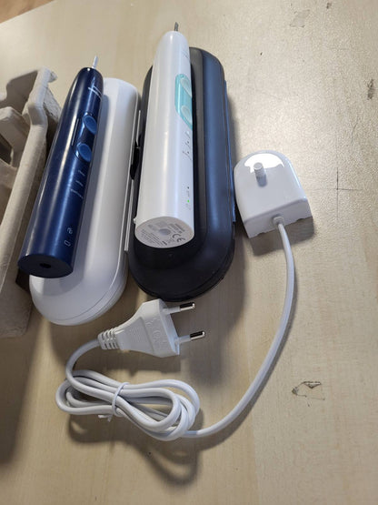 315167 - urçë dhëmbësh elektrike Sonicare ProtectiveClean 5100, HX6851/34, 3 mënyra pastrimi, sensor presioni, kohëmatës, çantë udhëtimi, e bardhë dhe blu, pako me 2 copë