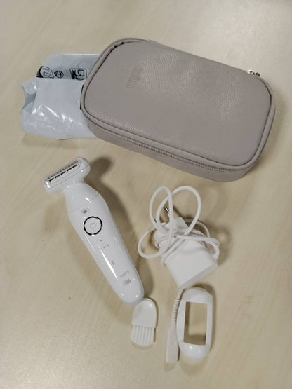 315207 - k-épil 9 9-041, epilator me kokë rrotulluese, rezistent ndaj ujit, me kokë rroje dhe krehër shkurtues, e bardhë/argjendtë