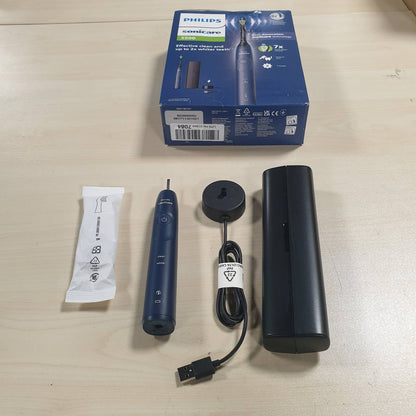 315285 - Furçë dhëmbësh elektrike Sonicare 5500, 2 mënyra pastrimi, kontroll presioni, EasyStart, SmartTimer, BrushPacer, Blu e errët, Modeli HX7113/01