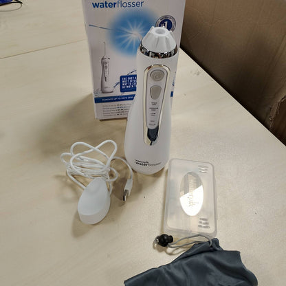 315291 - Advanced Pastrues Dentar pa Tel, Sfungjer Uji Portativ i Rikarikueshëm me Kabllo USB, heq Pllakën, 3 Nivele Presioni, E Bardhë (WP-580EU)