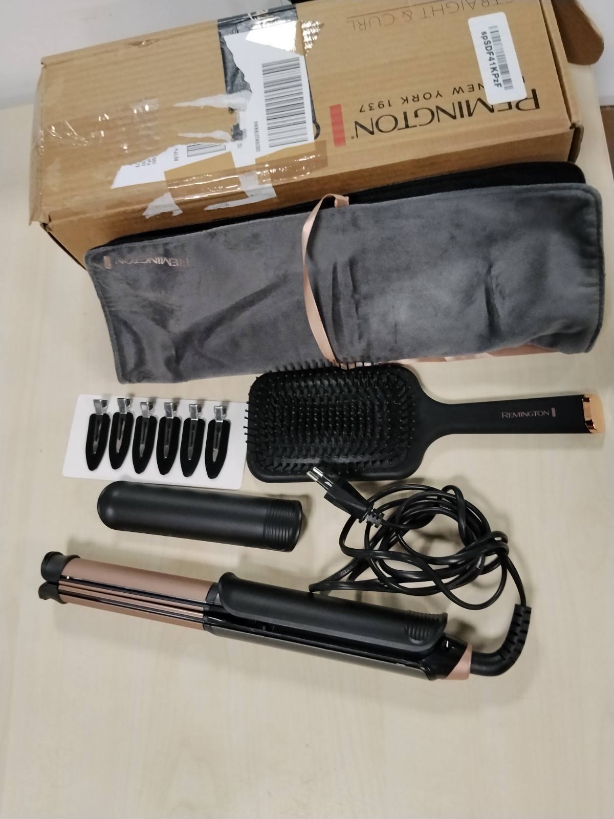 315346 -  Pjastër flokësh dhe hekur për kaçurrela ONE [Shumë stilues 2-në-1] Modalitet drejtimi/kaçurrelash me sipërfaqe të jashtme të ngrohur të ndërrueshme (Përfshin furçë, kapëse, dorezë, ekran dixhital 150-230°) S6078