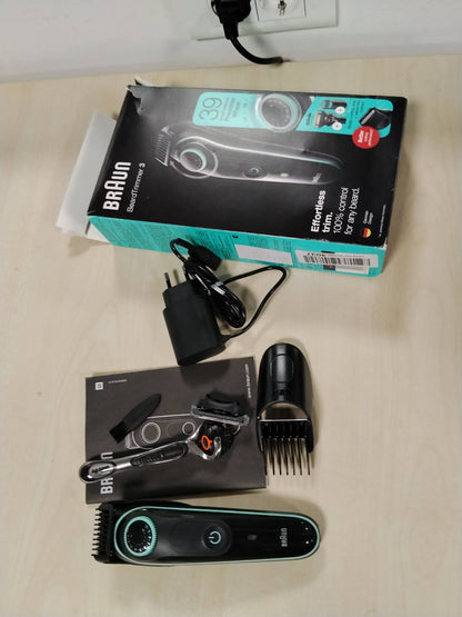 315592 - BRAUN Makinë prerëse për mjekër 3 BT3341, 39 cilësime gjatësie, e zezë/jeshile