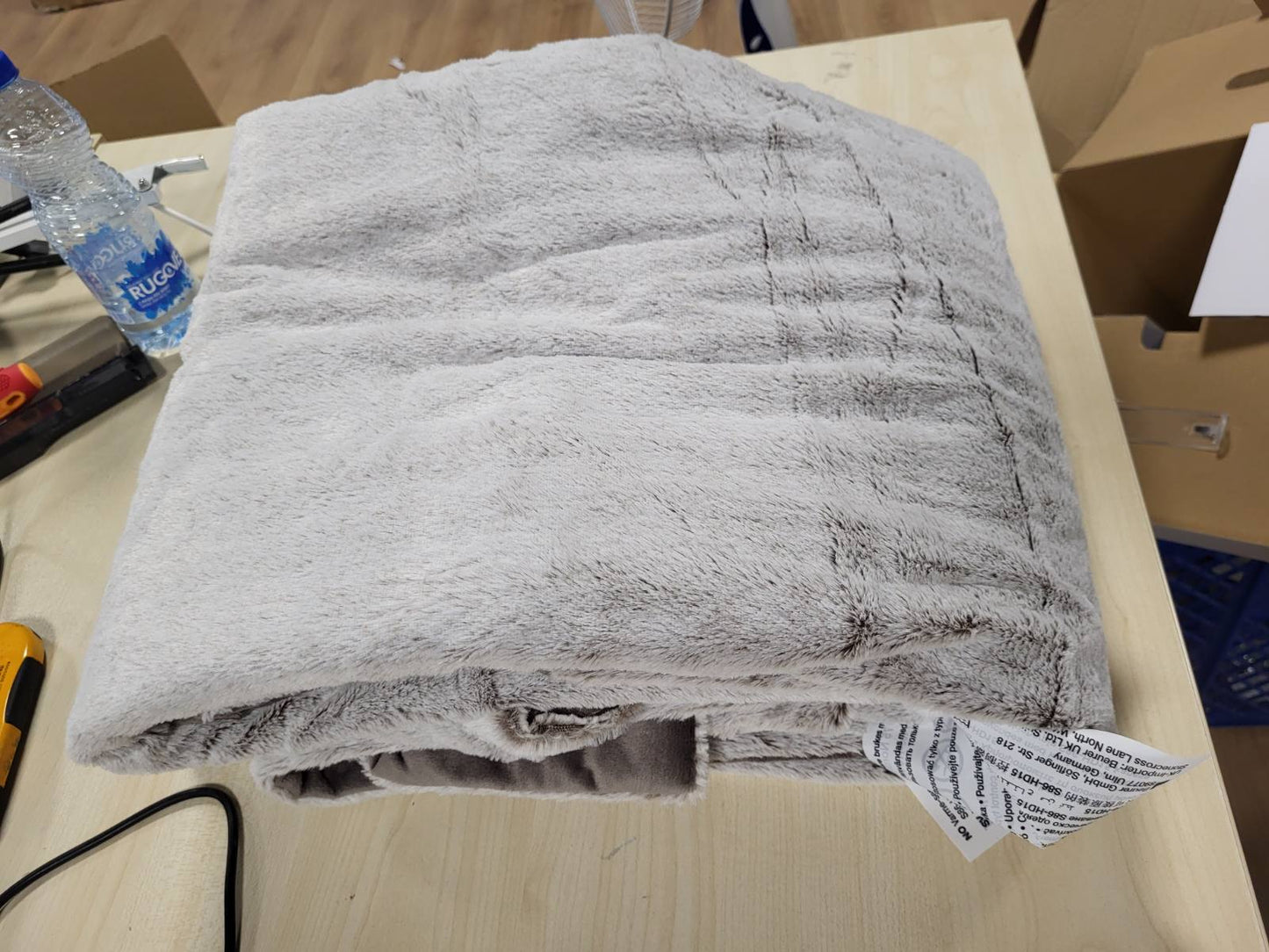 315669 - BEURER Batanije e ngrohtë HD 75 Nordic, 180 x 130 cm, 6 cilësime temperature, e larë në lavatriçe në 30 °C, me fikje automatike, ngjyrë bezhë/kafe