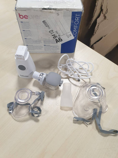 315727 - BEURER Inhalator IH 57, Nebulizator me membranë vibruese, Teknologji aerosol, Inhalator portativ me bateri të rikarikueshme, Përdorim për ftohje, astmë, sëmundje frymëmarrjeje