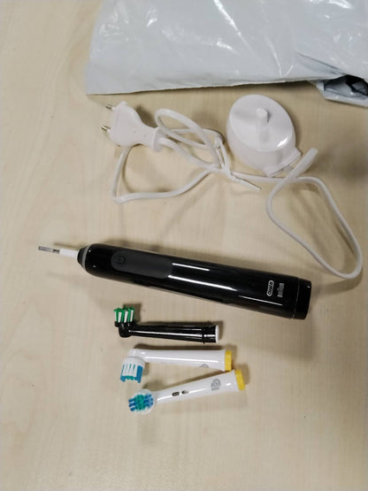 315763 - ORAL-B Furçë dhëmbësh elektrike Pro 3, 3 koka furçe, e zezë, dorezë e rikarikueshme, 3 mënyra larjeje, modalitet i ndjeshëm, kohëmatës, projektuar nga Braun