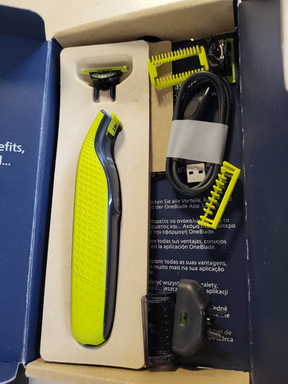 315917 - PHILIPS Berber OneBlade 360, Makinë rroje dhe shkurtuese elektrike, 3 tehe 360, 3 krehër për mjekër (1.3.5"), QP2824/31
