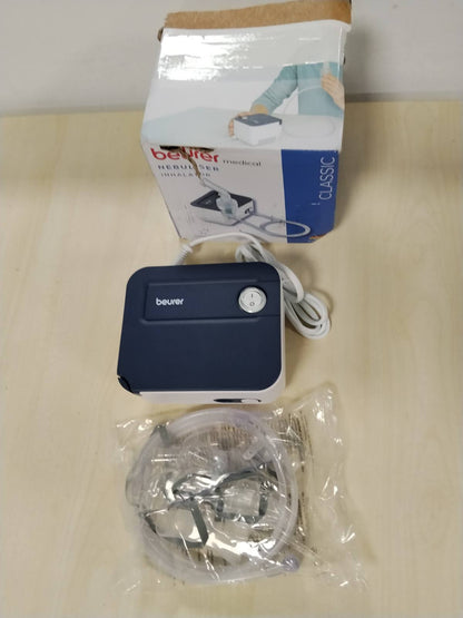 316073 - BEURER Inhalator IH 16 (pajisje inhalimi për fëmijë dhe të rritur, për ftohjet dhe sëmundjet respiratore, dizajn kompakt, blu/e bardhë)