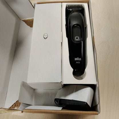 316155 - BRAUN Makinë prerëse Multigroom All-in-One Seria 3 AIO3545, e zezë, 8-në-1, 14 gjatësi, bateri 50 minuta