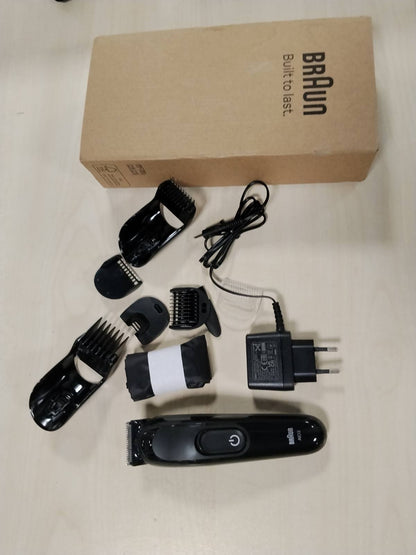 316158 - BRAUN Makinë prerëse Multigroom All-in-One Seria 3 AIO3545, e zezë, 8-në-1, 14 gjatësi, bateri 50 minuta