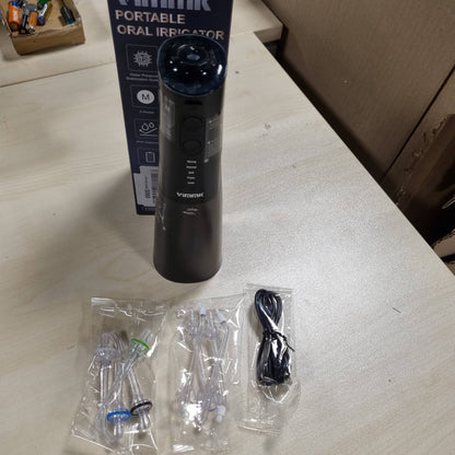316195 - VIMMK Ujitës Oral Portativ, Ujitës Dentar Profesional Pa Tel me 8 Gryka dhe 5 Mënyra, IPX7, 300ML USB-C i Rikarikueshëm