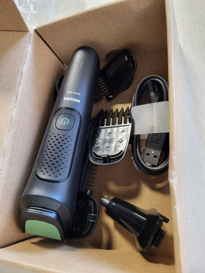 316214 - PHILIPS Makinë prerëse gjithçka-në-një Multigroom Series 3000, 7 aksesorë, MG3930/15, tehe vetë-mprehëse, 10 gjatësi prerjeje