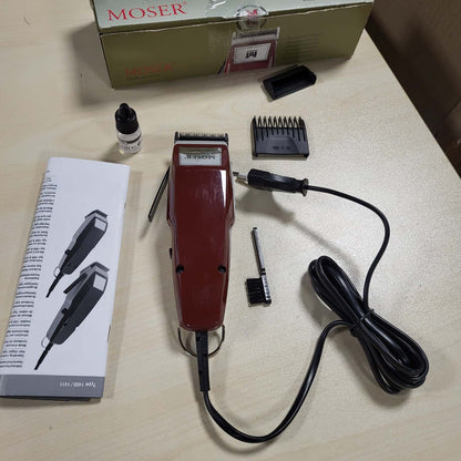 316289 - MOSER 1400 Makinë prerëse flokësh me kabllo, set tehësh metalikë, motor i fuqishëm, gjatësi prerjeje e ndryshueshme nga 0.7 deri në 3 mm