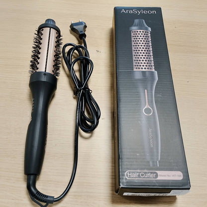 316295 - ARASYLEN Furçë e Ngrohtë me Teknologji Jonike, Furçë Elektrike për Flokë, 38 mm, 5 Cilësime Temperature (120-200°C), Qeramikë-Turmalinë, Koha e Ngrohjes 30 sekonda