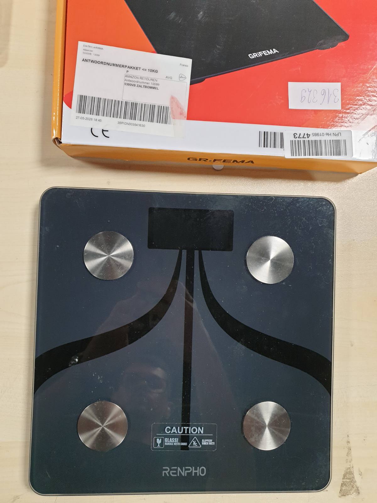 316329 - RENPHO Peshore inteligjente për dhjamin e trupit, e rikarikueshme me USB, me Bluetooth, me precizion të lartë, monitor të përbërjes së trupit për dhjamin e trupit, BMI-në, peshën e trupit, masën muskulore