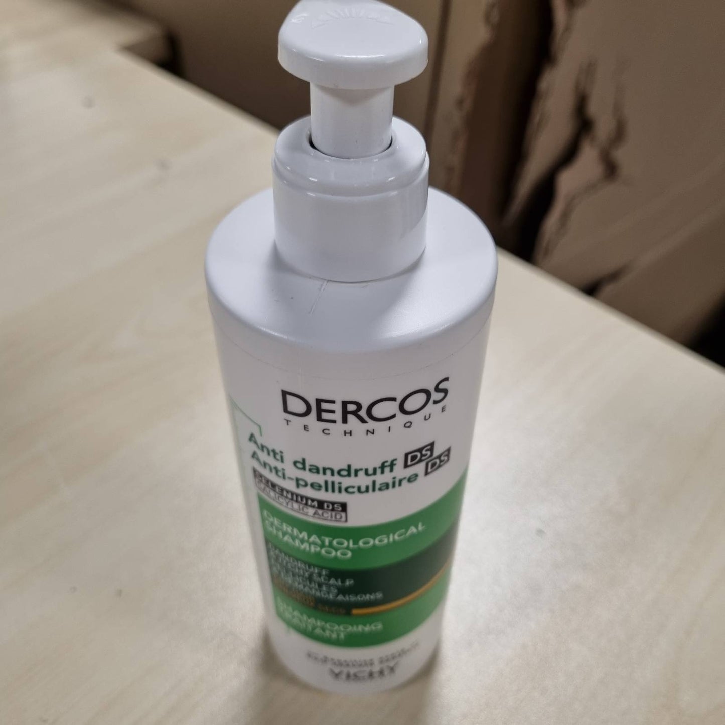 316659 - VICHY Dercos Shampo Kundër Zbokthit DS, 390 ml, për zbokth dhe kruarje, flokë të tharë