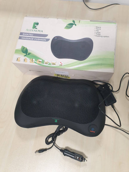 317080 - ASSYNOYA Jastëk Masazhi Shiatsu, Masazhues i Ngrohtë për Shpinë, Qafën, Shtyllën Kurrizore, Lehtëson Dhimbjet Muskulare