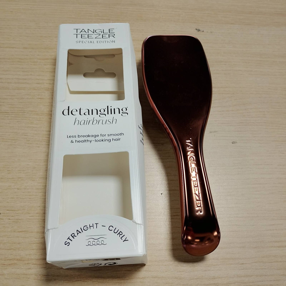 317347 - TANGLE TEEZER Furçë flokësh Ultimate Detangler, për flokë të lagur dhe të thatë, Qimet me dy nivele, Ngjyrë bronzi çokollate