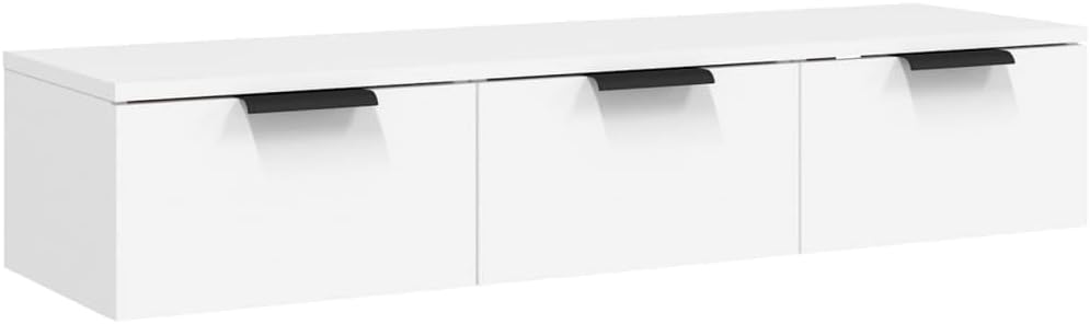 141394 - Kabinet TV vidaXL, e varur në mur – dizajn modern, e bardhë