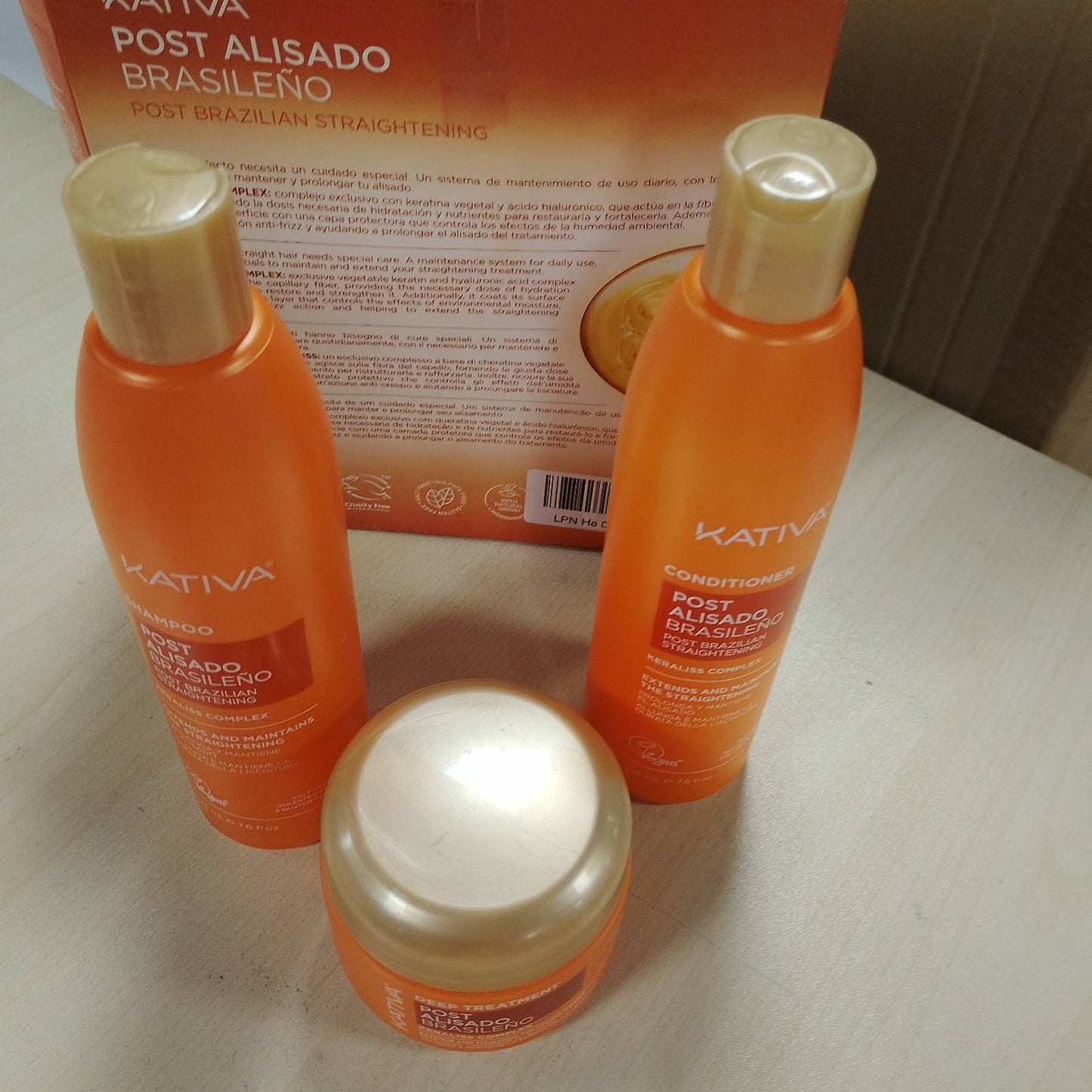 317447 - KATIVA SET TRAJTIMI BRAZILIAN 3 PJESE, SHAMPO + BALSAM + MASKË, KERATINË ME BAZË BIMORE